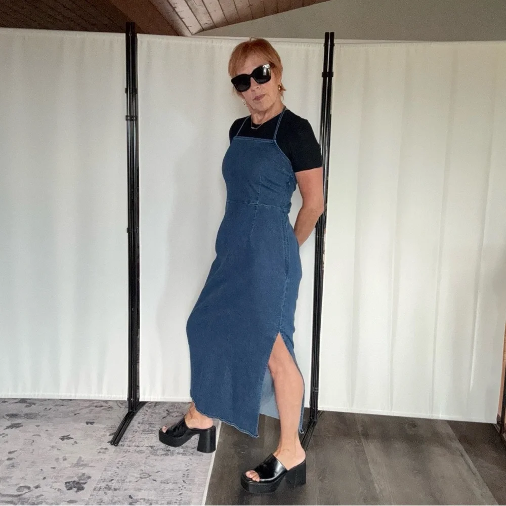 Source Unknown Blue Midi Dress - Picture 3 of 3